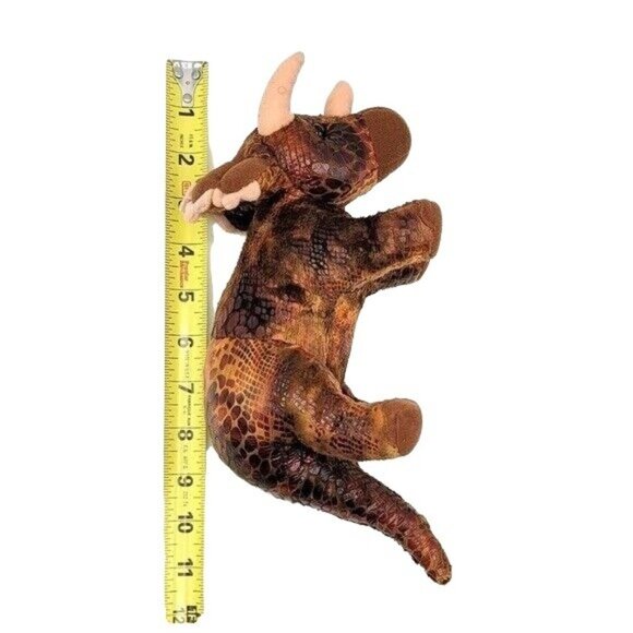 2/$15 Douglas Cuddle Dinosaur Plush Brown 11.5" Stuffed Horn Triceratops #7727 - Picture 10 of 11